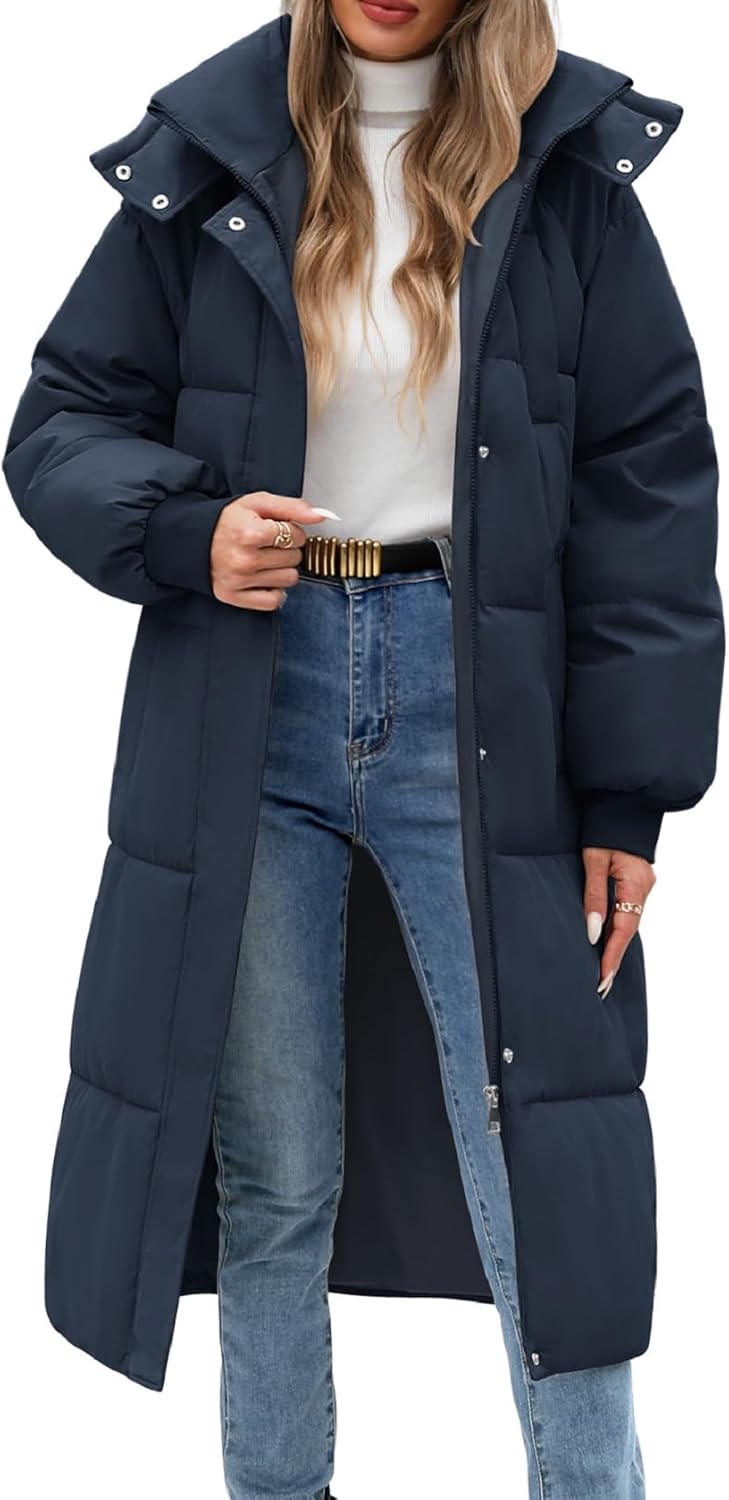 Women Long Puffer Coat Winter Warm Hooded Jacket for Style