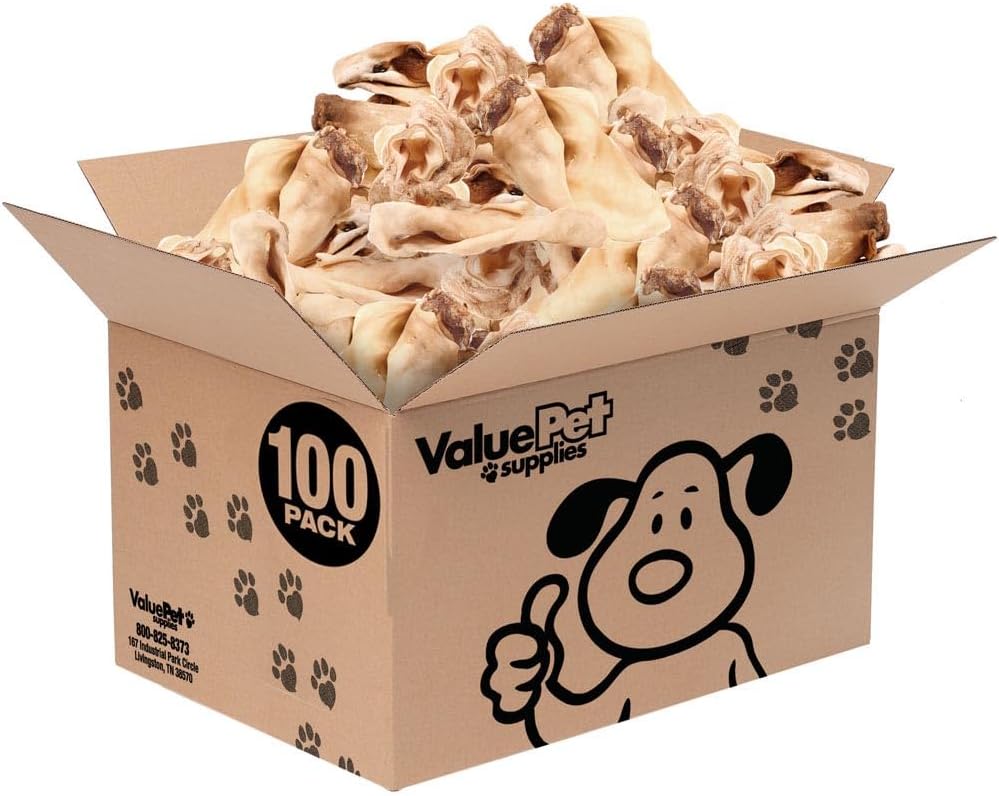 ValueBull Cow Ears Bulk Pack - Natural Dog Treats for Chewing