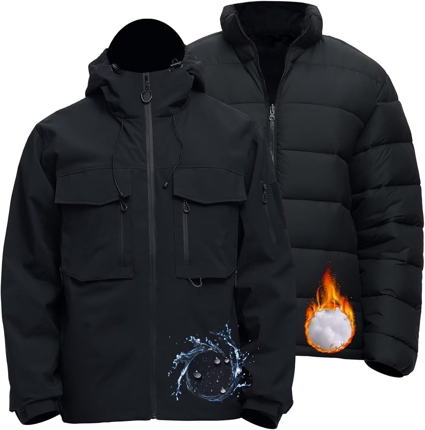 Rejork Men's 3-in-1 Winter Jacket: Waterproof & Warm
