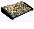 12-Row Wooden Challenge Coin Display Holder for Countertop - 3-Tier