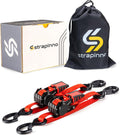 Strapinno Retractable Ratchet Straps 1 in x 2.5 ft - Heavy Duty Boat