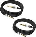 Premium 1/4 Inch Guitar Cables x2 - Crystal Clear Sound!