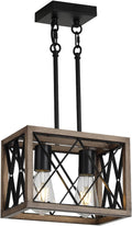 KEESFU Farmhouse 2-Light Pendant Lighting - Adjustable Height