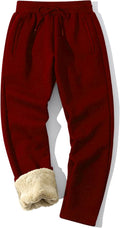 MACHLAB Men's Thermal Fleece Jogger Pants Sherpa Lined (Style HD69)