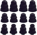 Premium Noise Cancelling Ear Tips Set - 6 Pairs S/M/L, Black