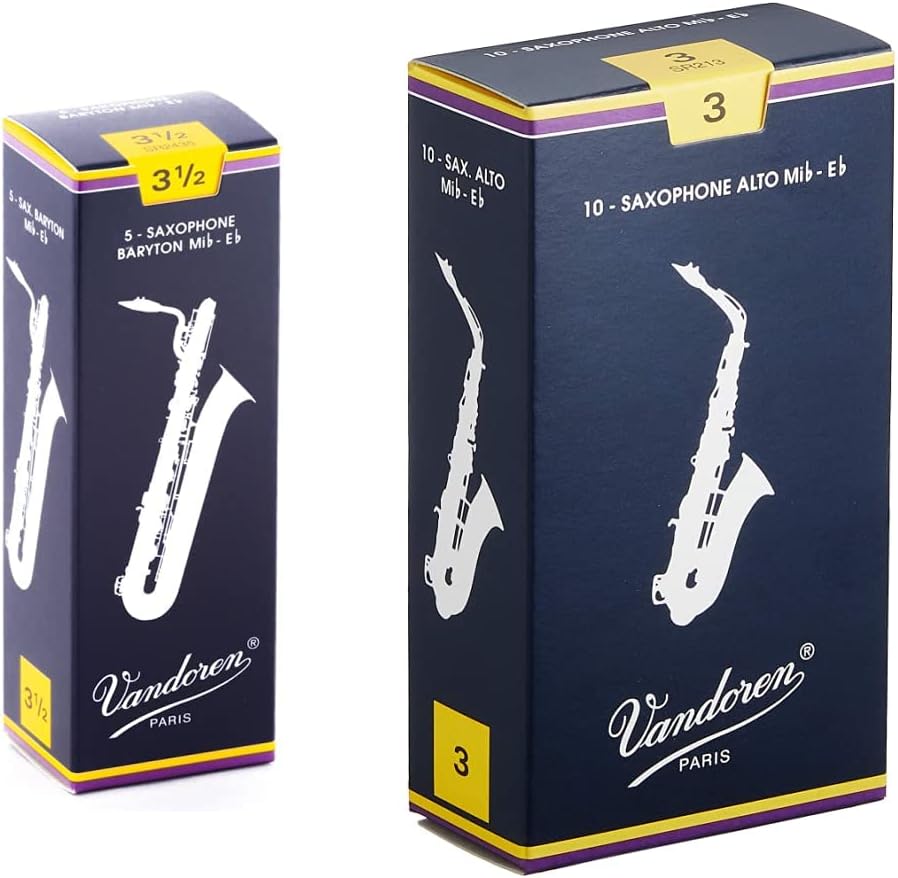 Vandoren Alto and Bari Sax Reeds Strength 3-3.5 for Musicians