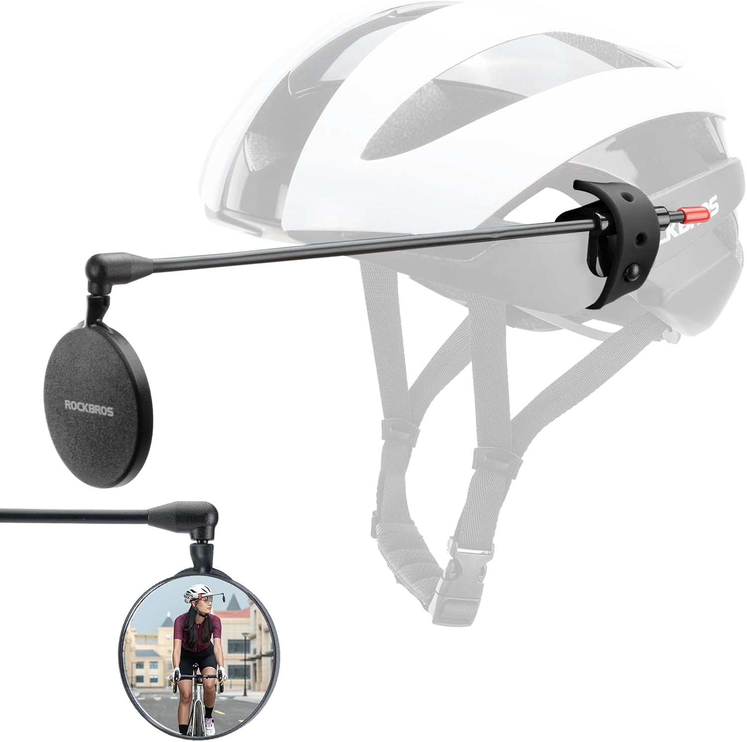 ROCKBROS Helmet Mirror: HD Vision & Flex Frame!