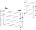 Expandable 4-Tier Shoe Rack Organizer - Adjustable Metal Storage Shelf