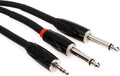 Roland Black Series 3.5mm TRS to Dual 1/4 in Splitter - Durable 15 ft