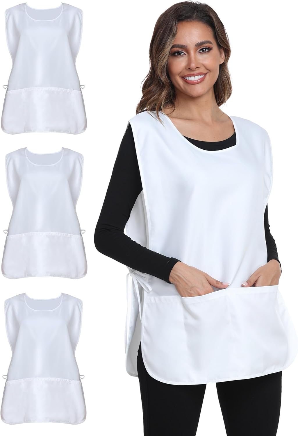 Argstar Unisex Waterdrop Cobbler Apron with 3 Pockets for All