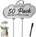 50 Packs Metal Plant Labels Tall Outdoor Garden Markers - Weatherproof