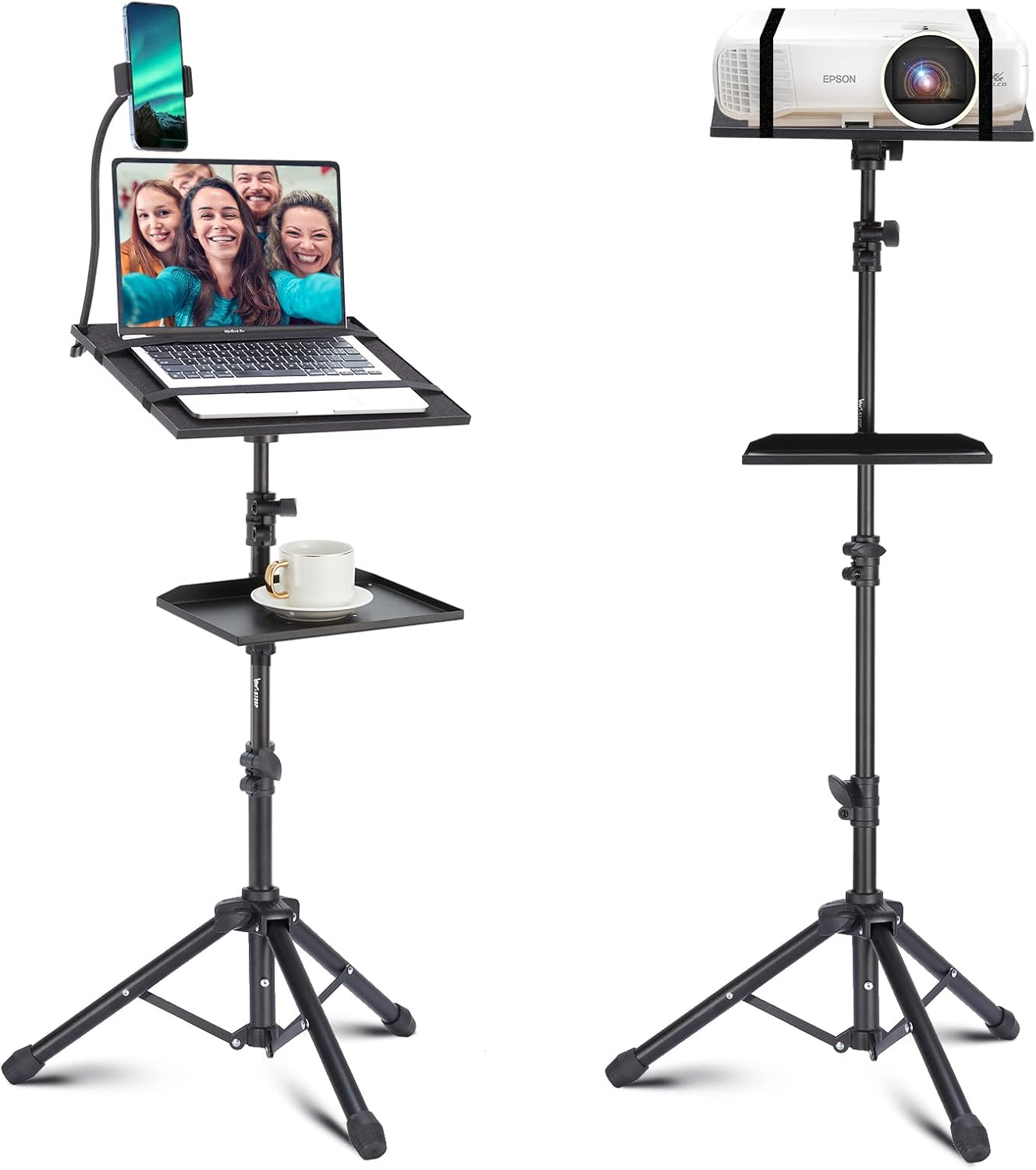 Lusweimi Projector Tripod Stand - Adjustable 50 in Height