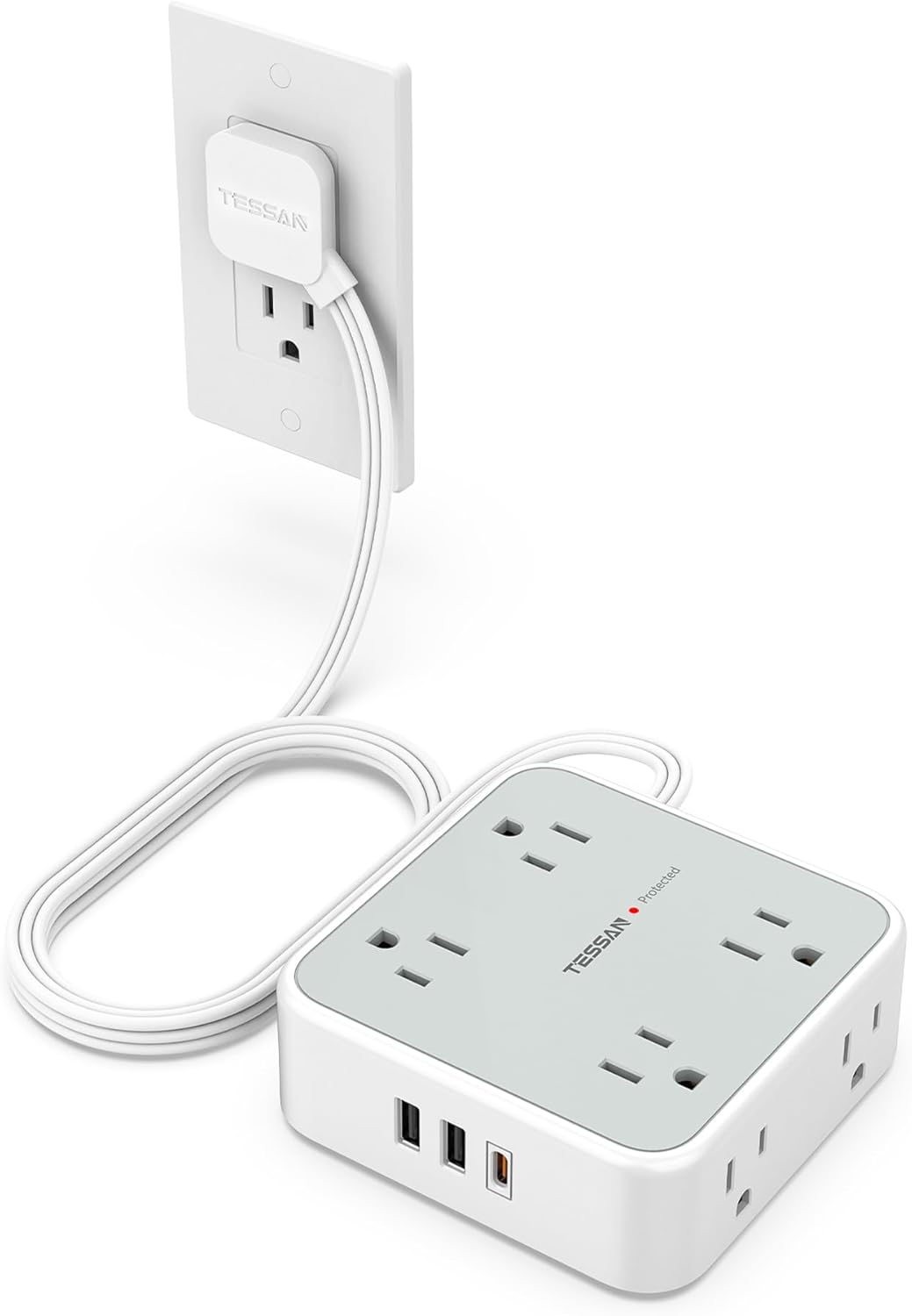 Surge Protector Power Strip with 8 Outlets and 3 USB Ports