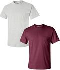 Gildan Unisex Adult Ultra Cotton T-Shirt with Pocket, 2-Pack