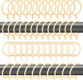 1.5 in Inner Diameter Metal Drapery Rings Set of 60 - Warm Gold