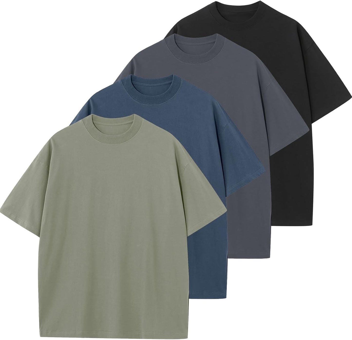 Men's Cotton T-Shirts Oversized Unisex Short Sleeve Crew Neck