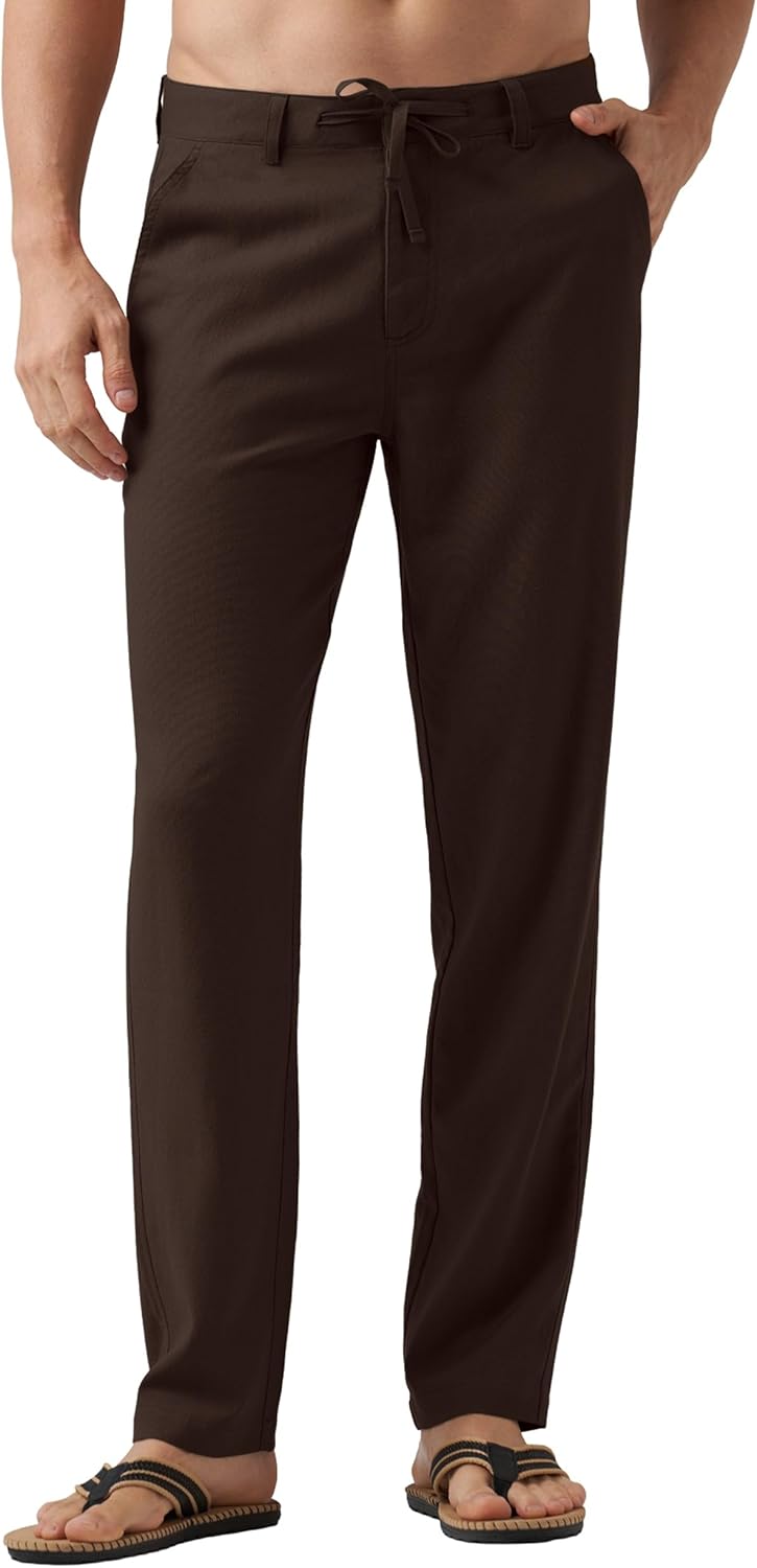 Willit Men's Linen Pants for Casual Summer Comfort and Style