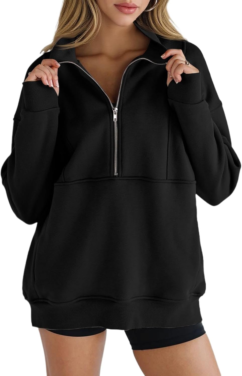Women's Half Zip Sweatshirts with Pockets for Cozy Comfort