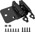 1/2 in Overlay Cabinet Hinges 50 Pack - Self Closing Matte Black