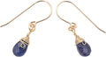 Women's Birthstone Crystal Drop Earrings, Gold Filled - Handmade