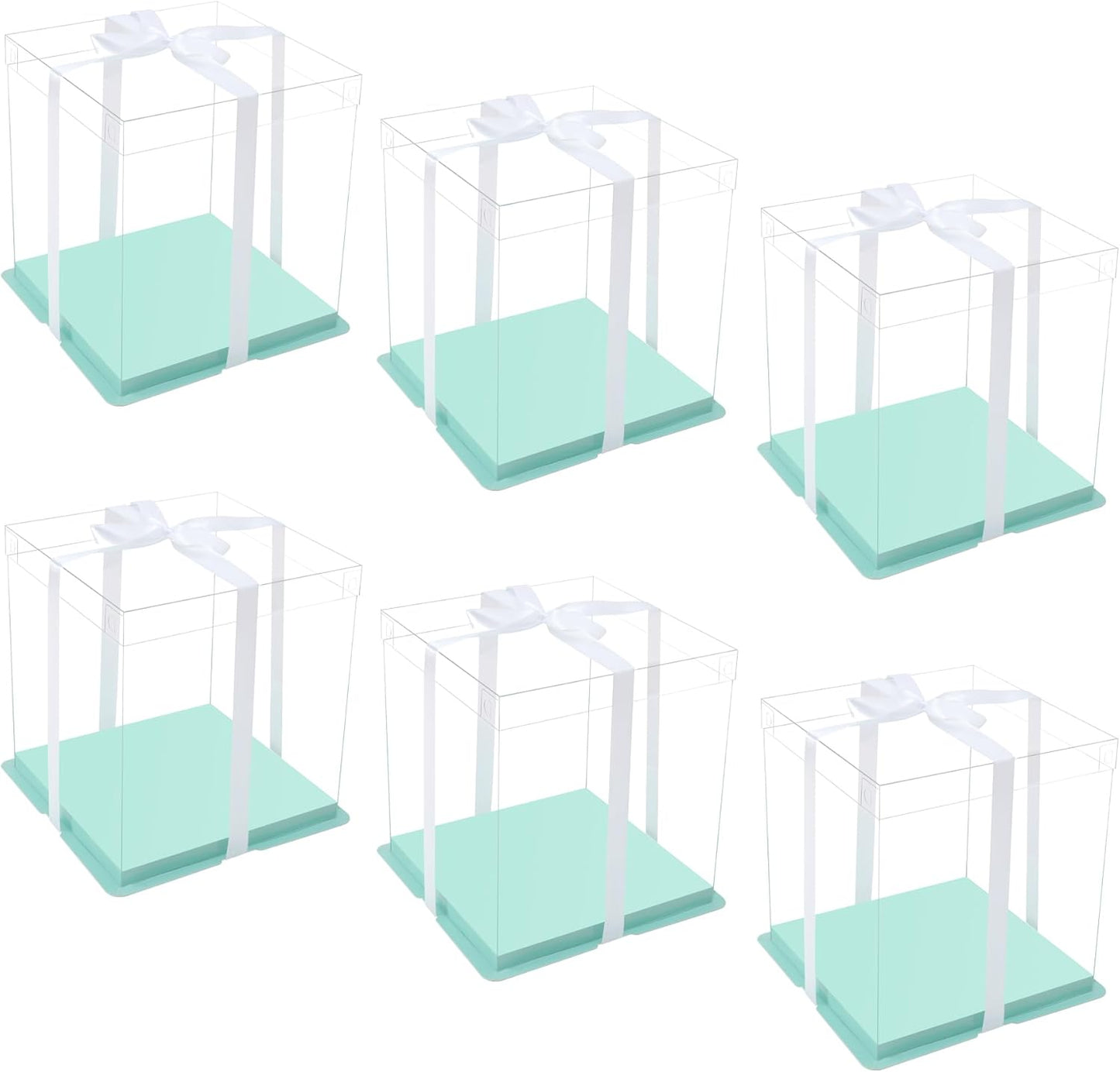 XININSUN Clear Cake Box with Ribbon for Elegant Celebrations
