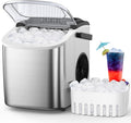 9 Cubes in 6-8 Mins Stainless Steel Countertop Ice Maker - 26.5