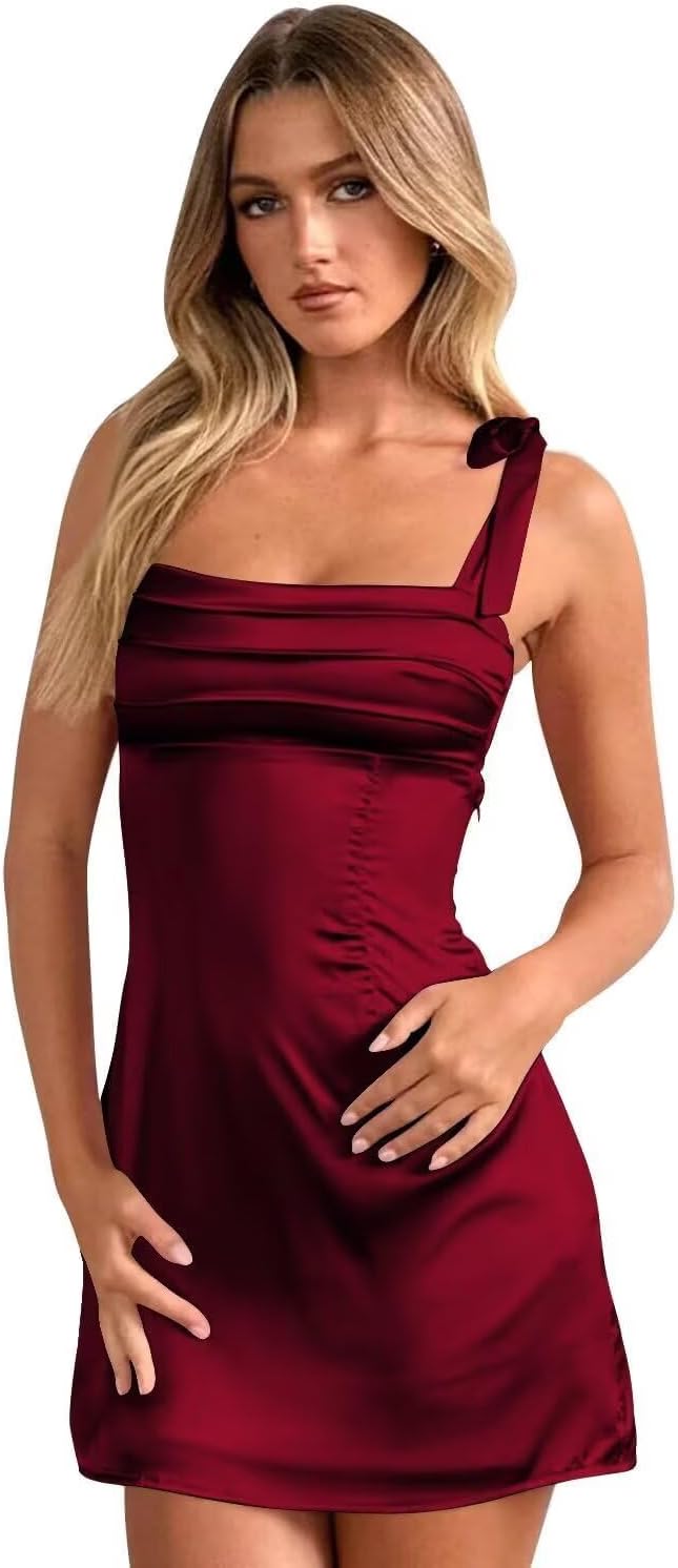 Square Neck Satin Homecoming Dresses for Teens - Mermaid Style