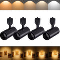 5CCT LED Track Lighting Heads 12W Black 4Pack - Dimmable & Zoomable