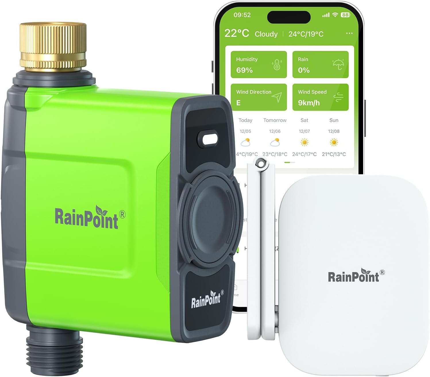 RAINPOINT WiFi Water Timer for Smart Garden Irrigation Control