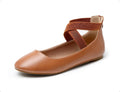 Women's Strappy Ballet Flats with Elastic Ankle Straps - Comfortable