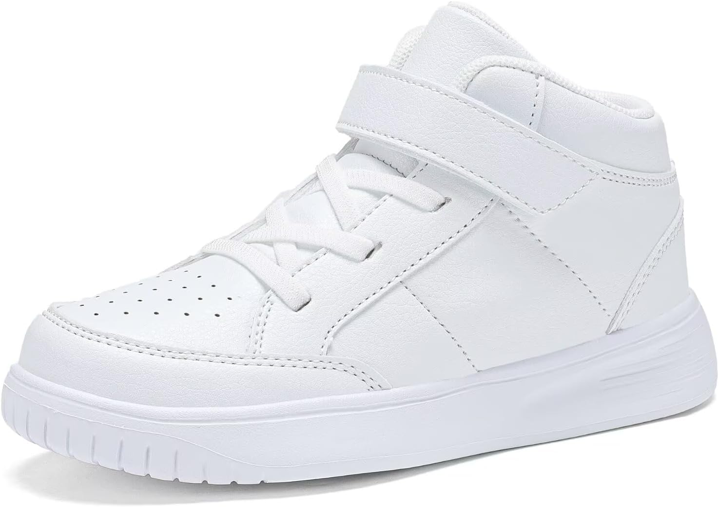 Kids Sneakers High Top Casual Lightweight Adjustable Strap Shoes
