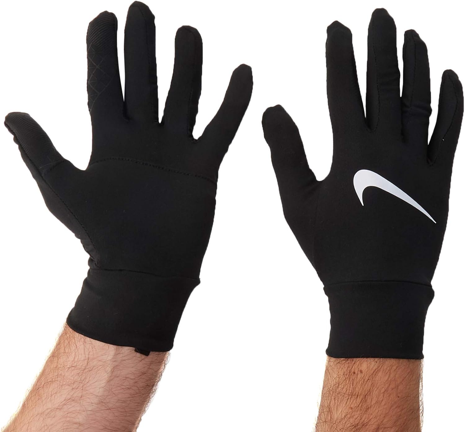 Nike Men's Dri-Fit Element Running Gloves - Black - Large | Moisture-Wicking Performance