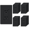 Decorator Tamper Resistant Outlet 15A 125V - Screwless Wall Plate Pack