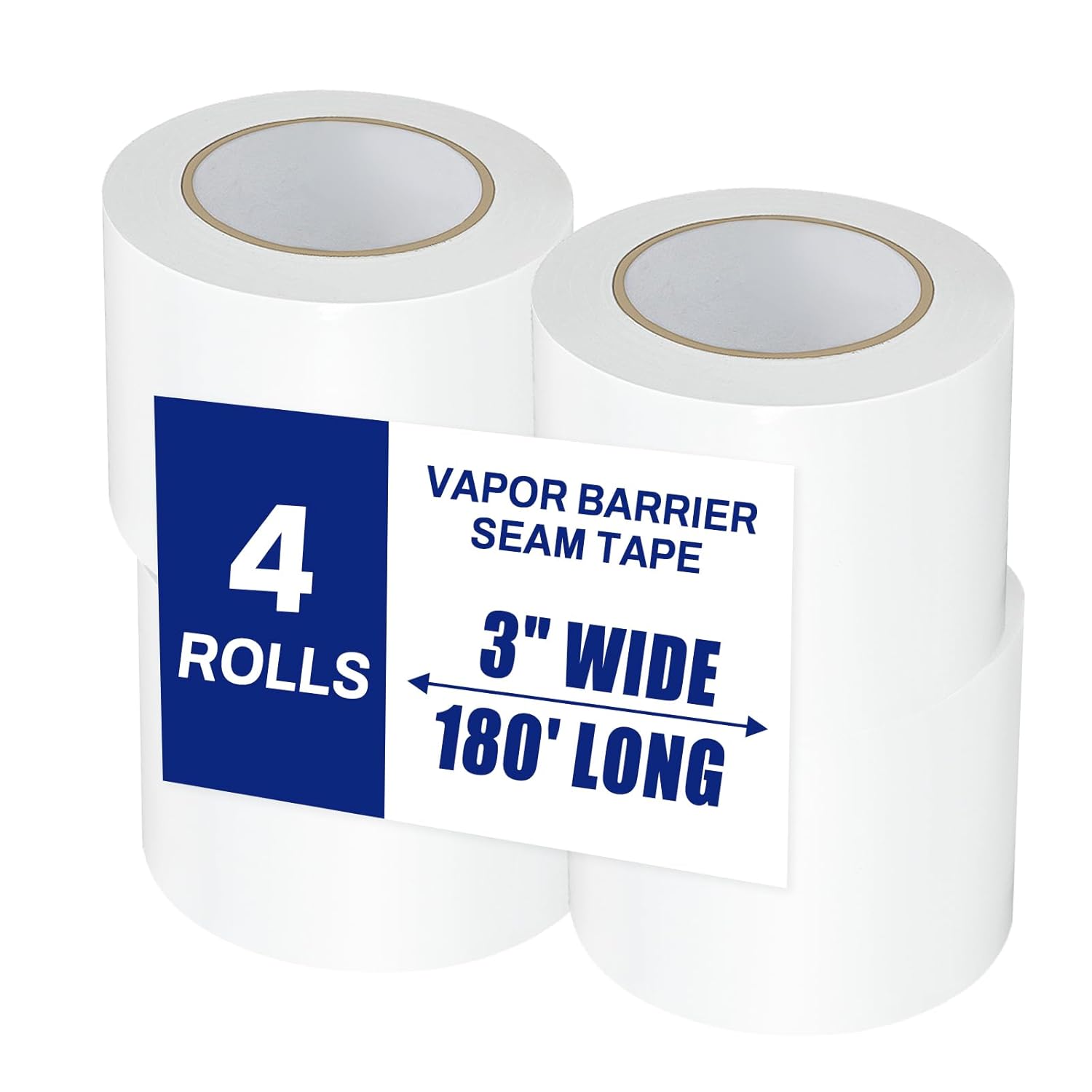 4 Roll Vapor Barrier Tape for Moisture Control and Insulation