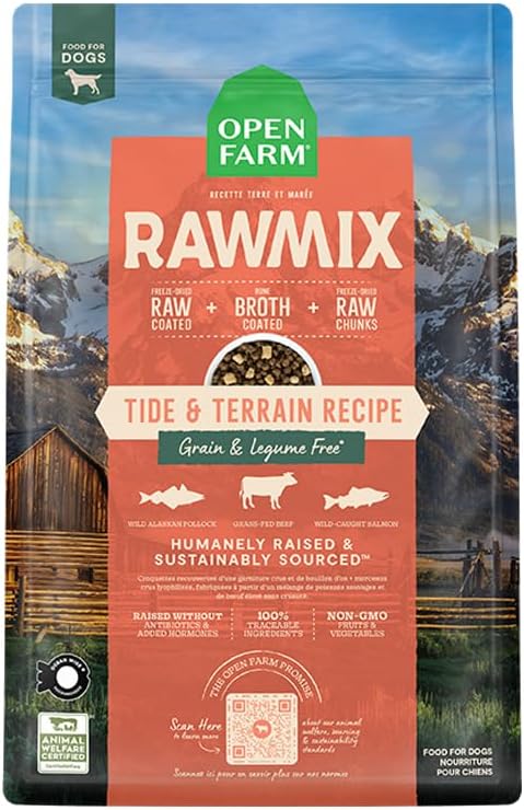 Open Farm RawMix Grain-Free Dog Food with Protein-Packed Kibble