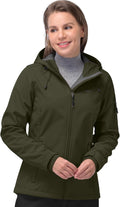 33,000ft Women's Softshell Jacket Fleece Lined - Warm Windproof Coat