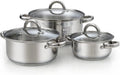 Cook N Home Sauce Pot Stainless Steel Stockpot Set - Compact 6-Piece