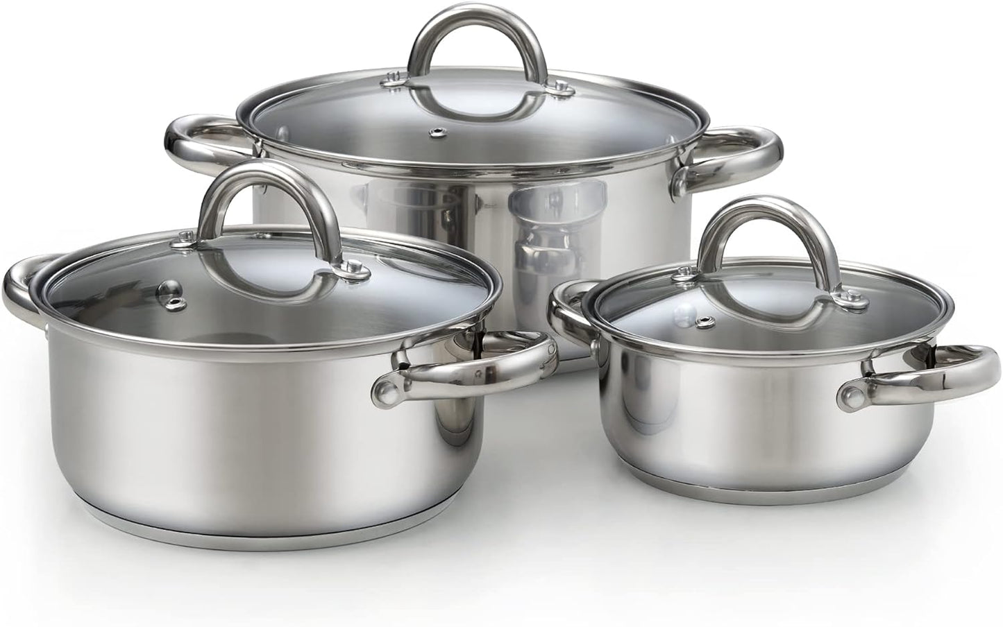 Cook N Home Stainless Steel Stockpot Set for All Cooking Needs