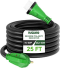 RVGUARD 50 Amp 25 ft RV Power Cord with Reverse Polarity Indicator
