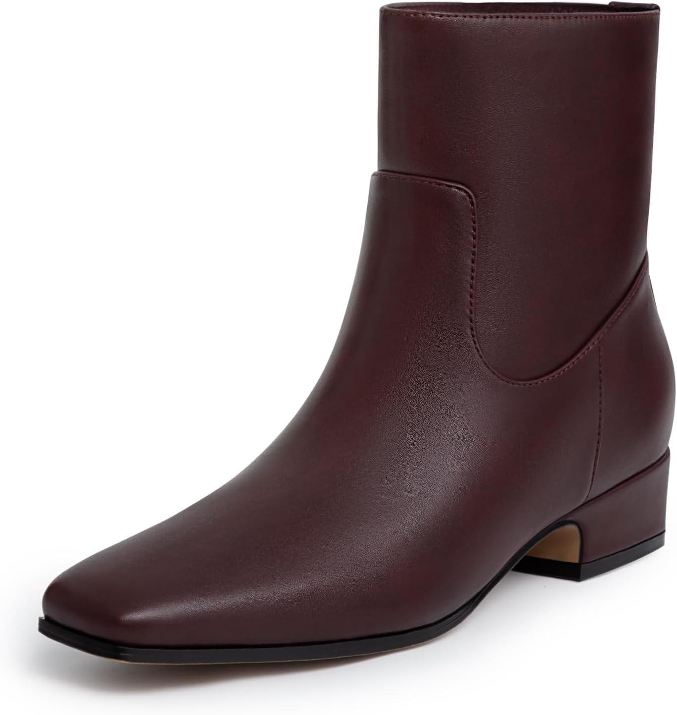 Athlefit Women's Chunky Low Heel Ankle Boots for Stylish Comfort