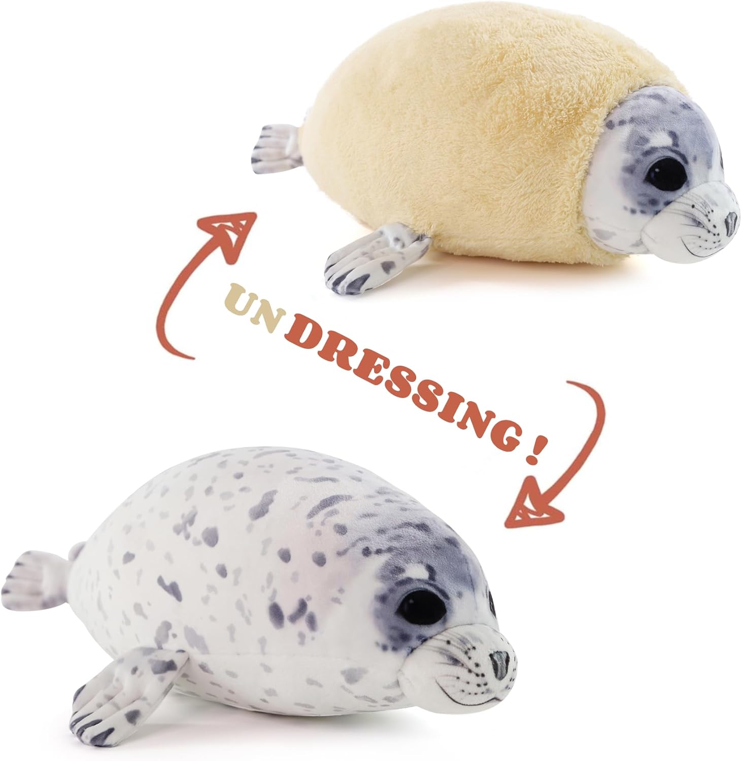 Cute Chubby Seal Pillow - Soft Ocean Plush Toy