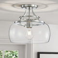 WUZUPS Chandelier Rustic Farmhouse Round Semi-flushmount LED Light