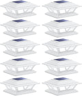 Solar Post Lights Outdoor 2 Modes LED Fence Deck Cap Light - 10 Pack