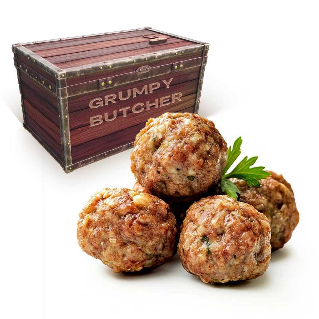 Artisan Frozen Meatballs with Parmesan - Gourmet Beef and Pork 1.25 lb