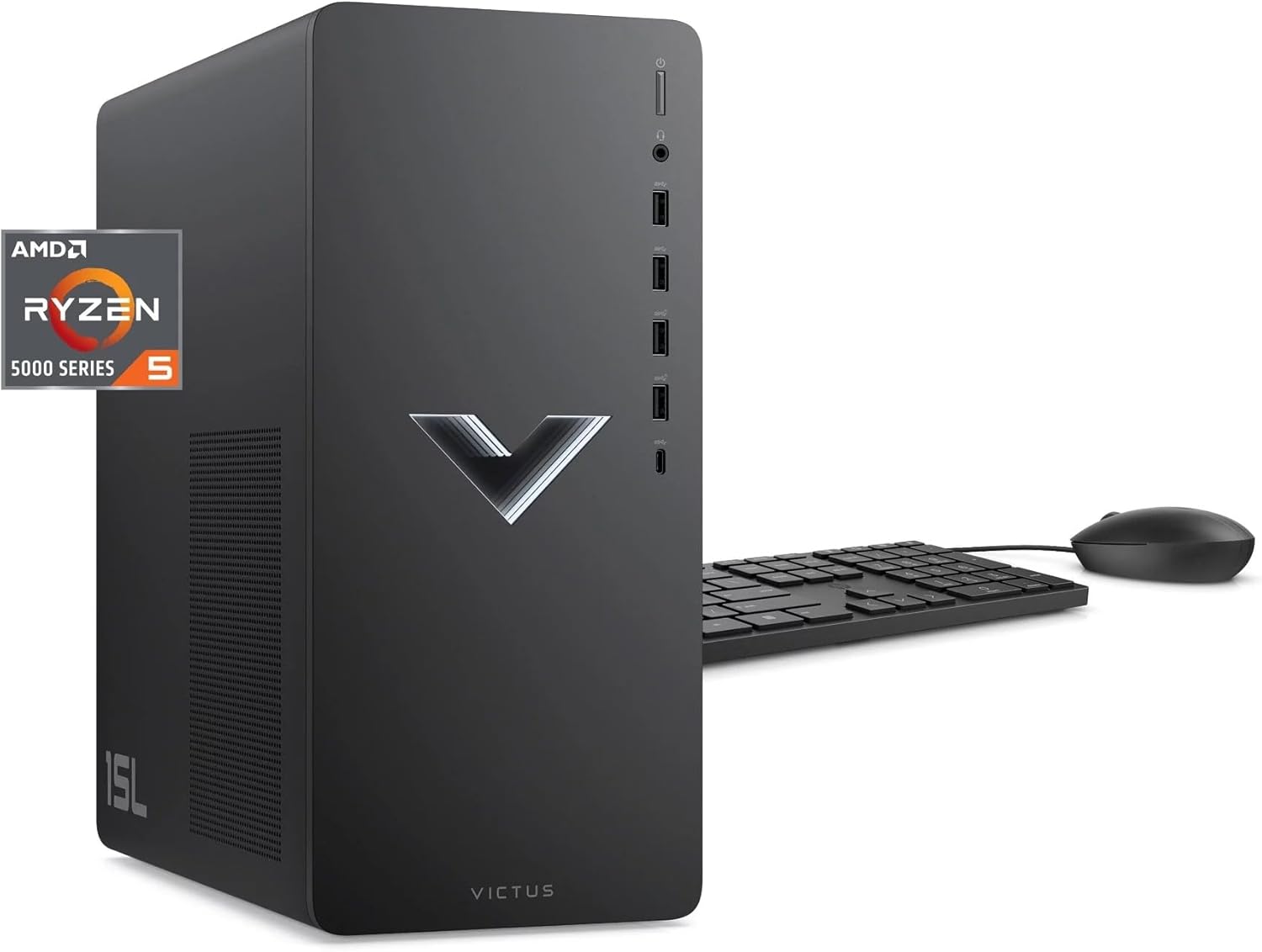 HP Victus 15L Gaming Desktop - Powerful Ryzen 5600G, 16GB RAM, Radeon RX6400