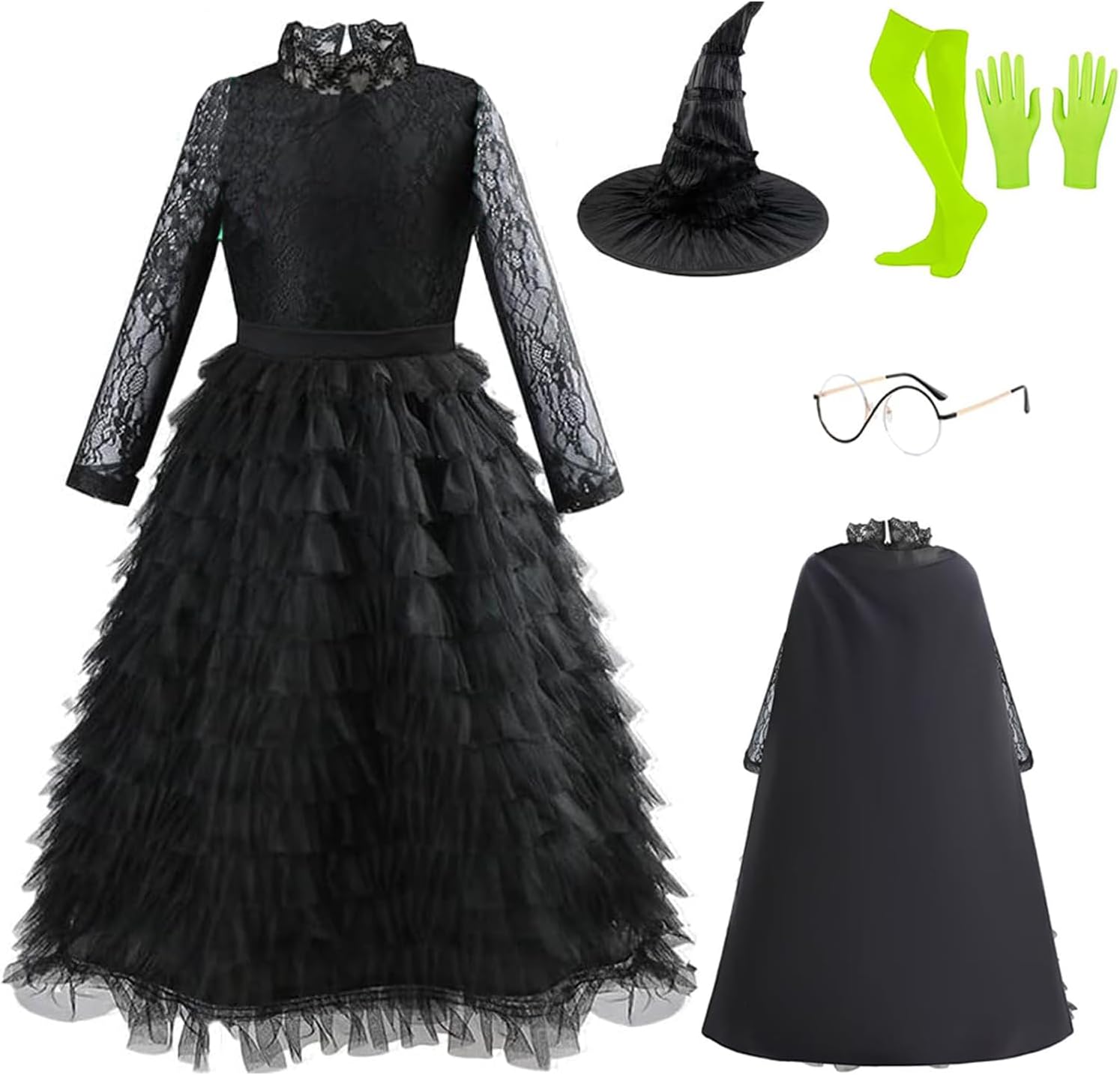 Witch Costume for Girls - Complete Dress-Up Set for Halloween