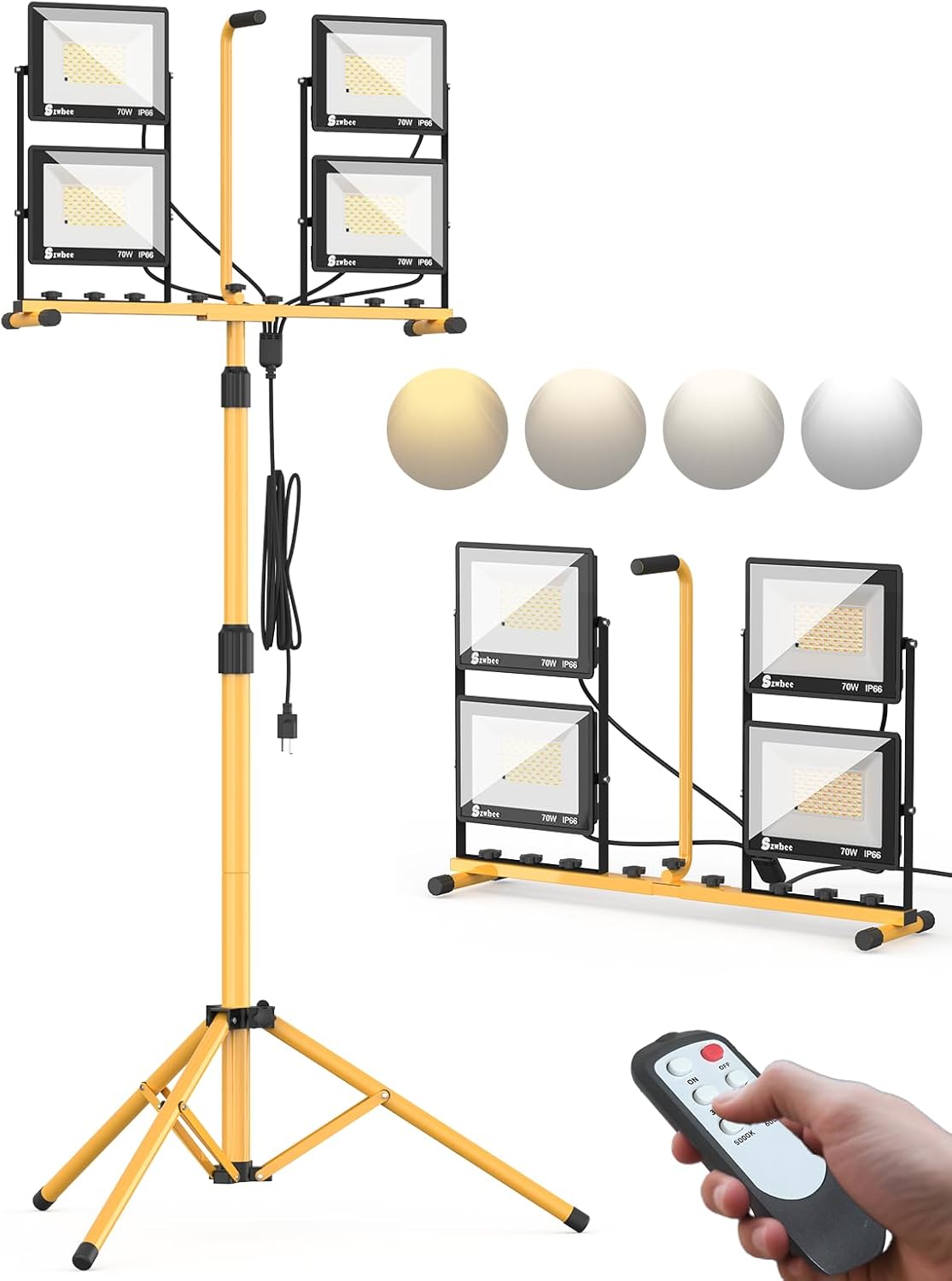 32000 Lumen LED Work Light with Stand & Remote for All Tasks