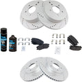 Front & Rear Brake Pad & Rotor Kit Compatible with 12-15 Captiva Sport