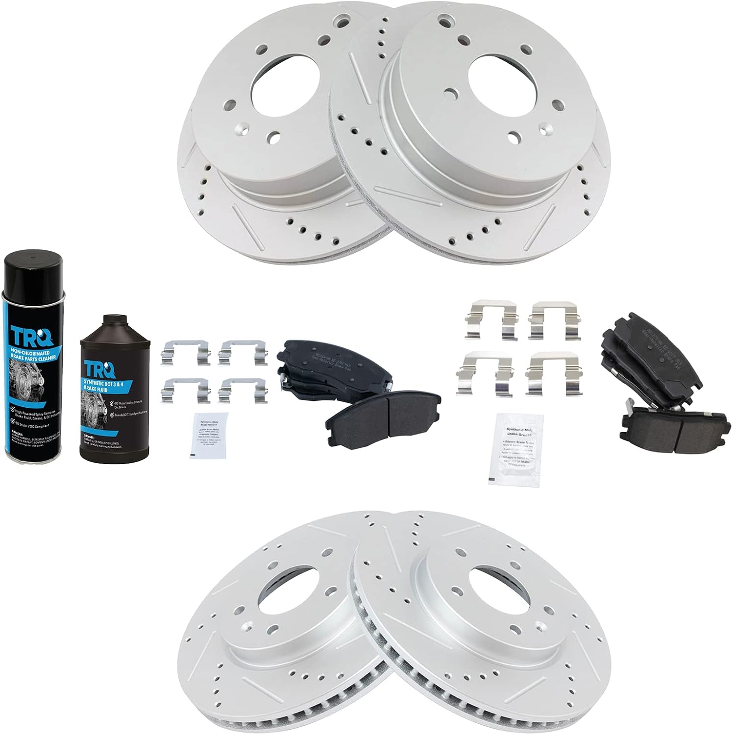 TRQ Premium G-Coated Brake Pad & Rotor Kit for Captiva Sport