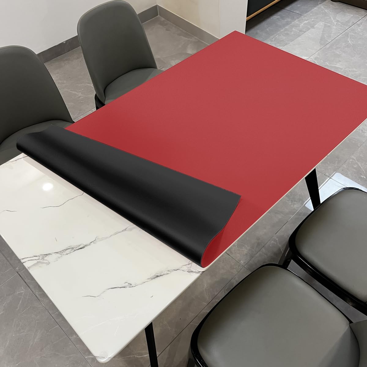 Leather Table Cover Protector for Dining Room, 42x96 Inch